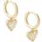 Kendra Scott Ari Heart Huggie Earrings - Gold/Iridescent Drusy