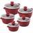 Sq Professional Nessa Granum Jhansi Red Cookware Set with lid 5 Parts