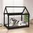 vidaXL hundeseng 111x80x100 fyrretræ sort