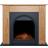 Adam Burlington Electric Fire Suite Oak and Charcoal Grey