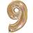Grabo Talballon Guld Glitter Tal 9