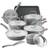 Rachael Ray Create Delicious Gray Shimmer Cookware Set with lid 13 Parts