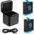 Telesin 3-Slot Charger Box for GoPro Hero 9 10 11 12 2 Batteries