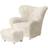 Audo Copenhagen The Tired Man with Stool White Lænestol 88cm