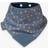 Cheeky Chompers Star Neckerchew Baby Bib, Midnight