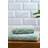 Fusion Matteo Leaf Jacquard Bath Towel White, Green
