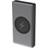 Platinet Powerbank 10000 mAh Dual Input Trådløs Qi Opladning Sølv