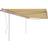 vidaXL Awning with poles manually retractable