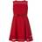 Calvin Klein Big Girl's Illusion Mesh-Hem Dress- Cherry