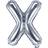 Globos Folieballon 16" Bogstavs Ballon Silver X