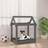 vidaXL Bed Grey 61x50x70 Solid Wood Pine - Grey