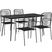 vidaXL 3058279 Patio Dining Set, 1 Table incl. 4 Chairs