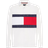 Tommy Hilfiger Structure Flag Long Sleeve Polo Shirt - Ivory