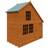 4x8 Clubhouse 12mm Shed Solid Wood/Softwood/Pine (Building Area )