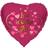 Folat hjerte folieballon love is in the air. 45 cm