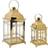 Dkd Home Decor Gatlykta Glas Gyllene Metall 22 Lanterne