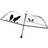 Smati Smati Umbrella Chien Compact Transparent Dog Black