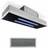 Klarstein High Line Ceiling Hood 90cm, Transparent, Black