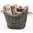 Ivyline Natural Wicker Oval Log Basket