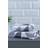 Fusion Hendra Geometric Bath Towel Grey, Chrome, Blue