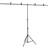 vidaXL T-Shape Background Stand Black 201x60x(70-200) cm