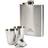 Trespass Dramcask Silver Rostfritt Stål 200 ml 2 x 30 ml Fickplunta