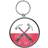 Pink Floyd Rock Off - Pink Floyd Enamel Keychain Hammers - Metal Official Red White Logo