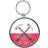 Rock Off - Pink Floyd Enamel Keychain Hammers - Metal Official Red White Logo