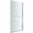 Chrome 770mm Single Section Square Corner Bath Shower Screen Towel