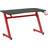 Homcom Z Shaped Gaming Desk - Black/Red