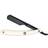 Parker Shaving PTWBA White ABS Handle Push Type Black Blade Holder Barber/Straight Razor