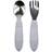 Bumkins Spoon & Fork Gray 1 Set