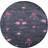 Beliani Printed Round Kids Children Room Rug Flamingo Pattern 120 Grey Pink Kerte