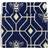 Deco Geometric Cotton Jacquard Bath Bath Towel Blue, White