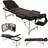 Massage Table Massage Bed Portable 3 Section Multi-function Spa Table Tattoo Reiki with Carrying Bag, Black