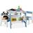 Relaxdays Children's Furniture Set, Dog Motif, 2 Chairs, Table
