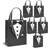 Sparkle and Bash Tuxedo Gift Bag Set for Wedding Groomsman, Bachelor Party Favors (Black, 6 Pack)