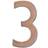 Architectural Mailboxes Antique Copper Floating House Number 3