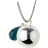 Bola Pregnancy Charm Pendant - Silver/Blue