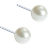 Blomdahl Natural Earrings - Silver/Pearl