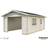 Palmako Enkelgarage Irene/Roger 19,0 m2 kit obehandlad (Areal )