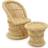 Premier Housewares Rowan Children Natural Chair with Stool