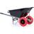 160L Heavy Duty Twin WheelBarrow Black + Red Tyres