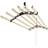 MonsterShop Clothes Airer Ceiling Pulley Maid Traditional Mounted Clothing Dryer 6 Lath Laundry Drying Rack Rail 1.4m White