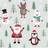 Creativ Company Gift wrap, Santa Claus, snowman, reindeer, polar bear and penguin, W: 50 cm, 80 g, ice blue, 5 m/ 1 roll