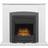 Adam Holden Fireplace in Pure White & Grey/White with Colorado Electric Fire in Black, 39 Inch