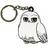 Groovy Uk Harry Potter Hedwig gummi nyckelring, stor, svart/silver/vit/gul, Svart/Silver/Vit/Gul, En storlek