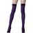 Leg Avenue Striped Nylon Thigh Highs 6005 Black Purple