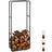 Relaxdays Firewood Rack, Log Stacking Aid, Steel, For In- and Outdoor Use, Wood Pile Shelf, H x W 150 x 60 cm, Anthracite