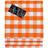 Homescapes Block Check Gingham Cloth Napkin Orange